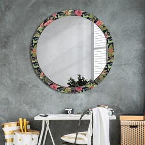 Okrúhle ozdobné zrkadlo Hibiscus kvety
