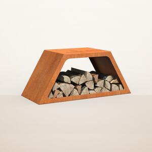 Cortenový modulárny drevník CELL 924 × 400 × 400 mm