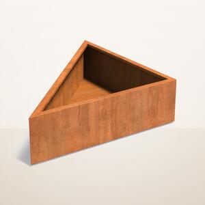 Cortenový trojuholníkový kvetináč 1400 x 1400 x 400 mm