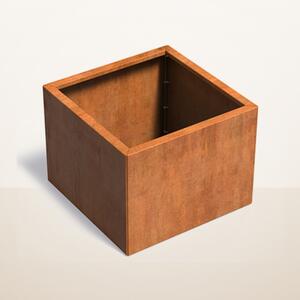 Cortenový vyvýšený záhon stavebnicový 800 × 800 × v 600 mm