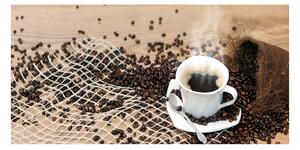 Fotoobraz na skle Káva a zrnká kávy osh-45865517