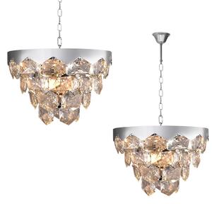 EUlight Luster Grace, 1x krištáľové/chrómové kovové tienidlo, (fi 45cm), ch