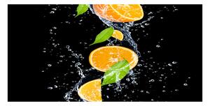 Foto obraz sklo tvrzené Pomaranče a voda osh-51416552