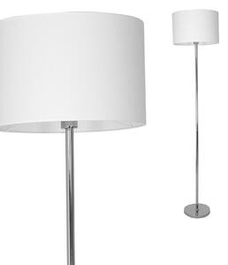 EUlight Stojacia lampa Casino, 1x biele textilné tienidlo, ch