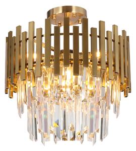 EUlight Luster Aspen I, 1x krištáľové/zlaté kovové tienidlo, (fi 45cm), g