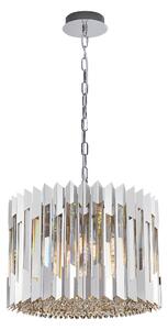 EUlight Luster Ritz, 1x krištáľové/chrómové kovové tienidlo, (fi 42cm), ch