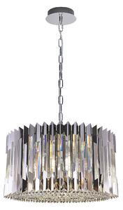 EUlight Luster Ritz, 1x krištáľové/chrómové kovové tienidlo, (fi 54cm), ch