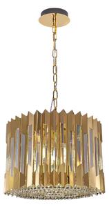 EUlight Luster Ritz, 1x krištáľové/zlaté kovové tienidlo, (fi 42cm), g