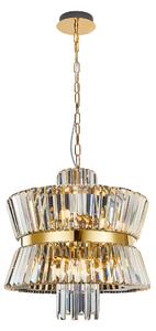 EUlight Luster Aurelia, 1x krištáľové/zlaté kovové tienidlo, (fi 54cm), g