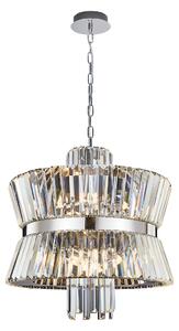 EUlight Luster Aurelia, 1x krištáľové/chrómové kovové tienidlo, (fi 54cm), ch