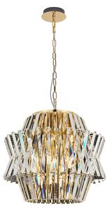 EUlight Luster Crown, 1x krištáľové tienidlo, (fi 54cm), g