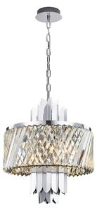 EUlight Luster Margot, 1x krištáľové/chrómové kovové tienidlo, (fi 43cm), ch