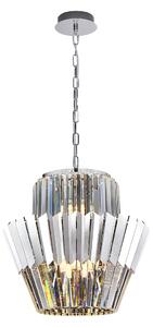 EUlight Luster Donna, 1x krištáľové/chrómové kovové tienidlo, (fi 45cm), ch