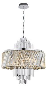 EUlight Luster Margot, 1x krištáľové/chrómové kovové tienidlo, (fi 55cm), ch