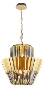 EUlight Luster Donna, 1x krištáľové/zlaté kovové tienidlo, (fi 45cm), g
