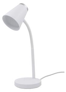 EUlight Stolná lampa Chico, 1x biele/chrómové PVC tienidlo, w