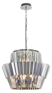 EUlight Luster Donna, 1x krištáľové/chrómové kovové tienidlo, (fi 55cm), ch