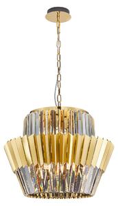 EUlight Luster Donna, 1x krištáľové/zlaté kovové tienidlo, (fi 55cm), g