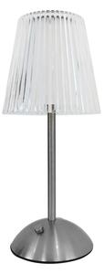 EUlight Stolná lampa Tacoma, 1x transparentné PVC tienidlo, ch