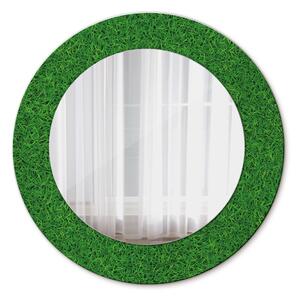 Zrkadlomat.sk zelená tráva zelená tráva Okrúhle dekoračné zrkadlo lsdo-00072