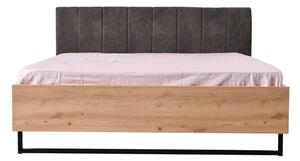 Drevená posteľ Nante 180x200, dub, bez matraca