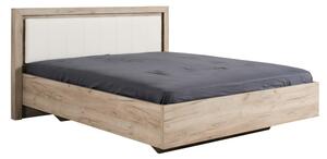 Drevená posteľ Ellie 160x200, dub, bez matraca
