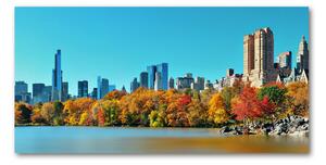 Foto obraz sklenený horizontálny New York jeseň