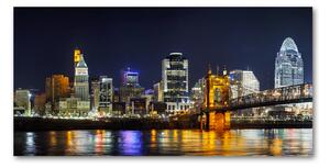 Foto obraz sklo tvrzené Rieka Ohio noc osh-72862712