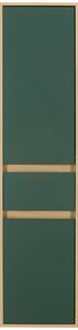 VYSOKÁ SKRINKA, zelená, farby duba, 40,3/165,1/33,1 cm Stylife - Kúpeľňové skrinky