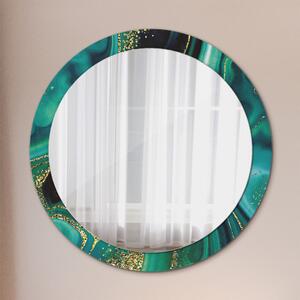 Okrúhle ozdobné zrkadlo Smaragdový mramor