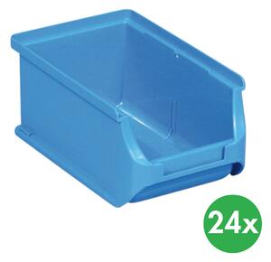 Plastové boxy PLUS 2, 102 x 160 x 75 mm, modré, 24 ks
