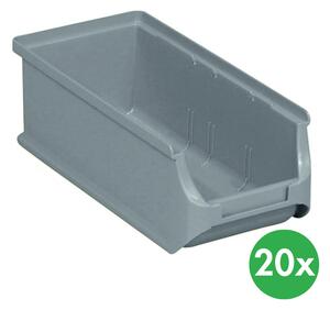 Plastové boxy PLUS 2L, 102 x 215 x 75 mm, sivé, 20 ks