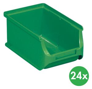 Plastové boxy PLUS 2, 102 x 160 x 75 mm, zelené, 24 ks