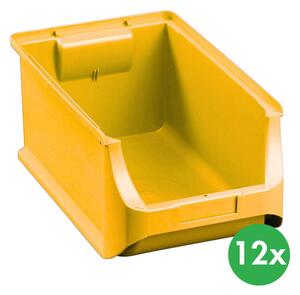 Plastové boxy PLUS 4, 205 x 355 x 150 mm, žlté, 12 ks