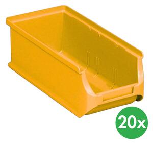 Plastové boxy PLUS 2L, 102 x 215 x 75 mm, žlté, 20 ks