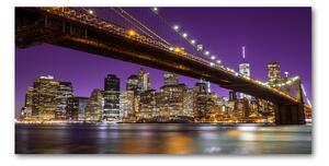 Foto obraz sklenený horizontálny Manhattan noc