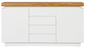 ŠIROKÁ KOMODA, biela, farba duba, 150/80/40 cm Livetastic - Online Only drobný nábytok, Online Only