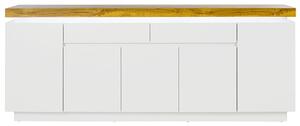 ŠIROKÁ KOMODA, biela, farba duba, 200/80/40 cm Livetastic - Online Only drobný nábytok, Online Only