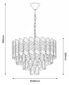 Brilagi - Luster na reťazi CRISTAL 5xE14/40W/230V priemer 38 cm