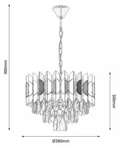 Brilagi - Luster na reťazi CRISTAL 5xE14/40W/230V pr. 38 cm