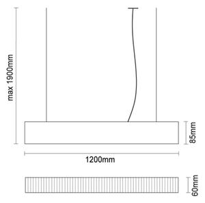 LED luster na lanku LED/55W/230V 3000/4000/6500K 120 cm biela