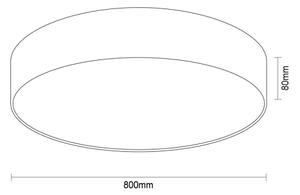 LED stropné svietidlo LED/135W/230V 3000/4000/6500K pr. 80 cm biela