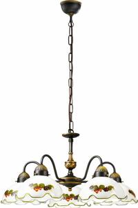 Kolarz 731.85.113 - Luster na reťazi NONNA 5xE27/75W/230V vínová/jahodová