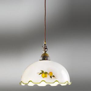 Kolarz 731.30.116 - Závesný luster na lankách NONNA 1xE27/75W/230V pr. 20 cm citrónový