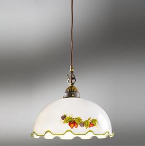 Kolarz 731.30.113 - Závesný luster na lankách NONNA 1xE27/75W/230V, priemer 20 cm, vínová/jahodová