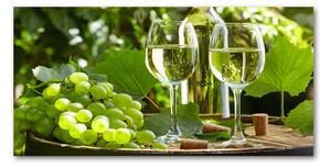 Foto obraz sklo tvrzené Biele víno a ovocie osh-87376150