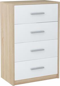 BODO komoda 60cm polica 4S BIELA-SONOMA