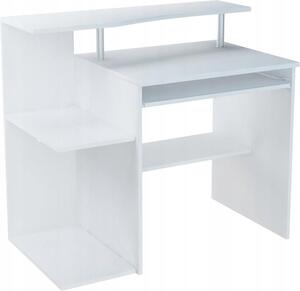 Počítačový stôl B1 WHITE 100cm skrinka