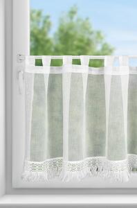 KRÁTKA ZÁCLONA NA PÚTKACH ROXANA 60X150 CM BIELA