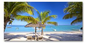 Foto obraz sklo tvrzené pláž Mauritius osh-89713117